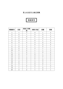 模範解答 - 定年力検定