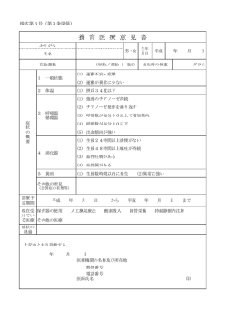 様式3号（意見書