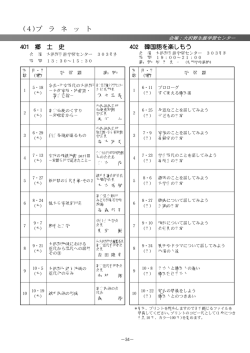 401 郷 土 史 402 韓国語 楽 う