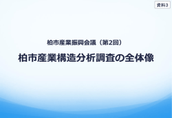（第2回） 柏市産業構造分析調査の全体像