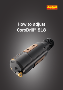 How to adjust CoroDrill® 818