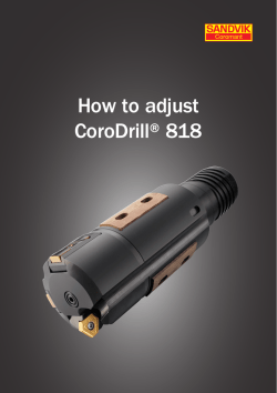 How to adjust CoroDrill® 818