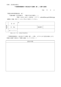 （別紙 意見提出様式） 「千葉県財務規則の一部を改正する規則（案