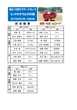 ミックスダブルスDE級