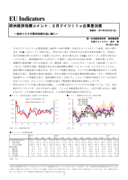 Economic Indicators 定例経済指標レポート