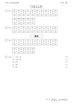 リスニング 筆記