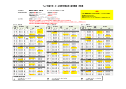 クレオ大阪中央 ホール用受付開始日・還付期限 早見表