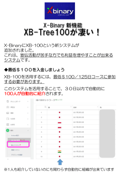 X-BinaryにXB-100という新システムが 追加されました。 これ