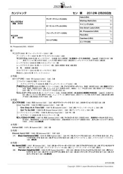 カンジャンテ セン 栗 2012年 2月28日生