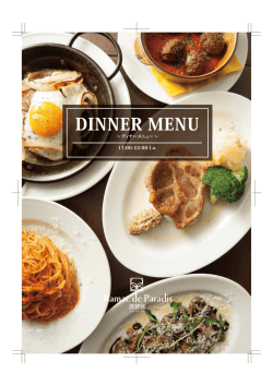 DINNER MENU