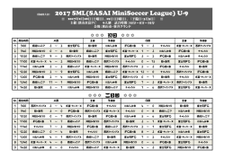 〔第5回大会〕 2017 SML(SASAI MiniSoccer League) U-9