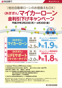 マイカーローン金利引下げキャンペーン