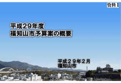 資料1 平成29年度 福知山市予算案の概要