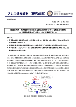 プレス通知資料（研究成果）