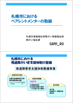 札幌市における ペアレントメンターの取組