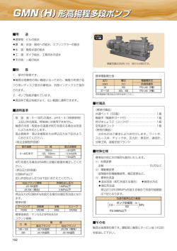 GMN（H）形高揚程多段ポンプ GMN（H）形高揚程多段ポンプ