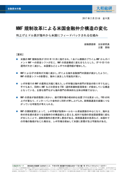 MMF 規制改革による米国金融仲介構造の変化