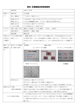 教材・支援機器活用実践事例