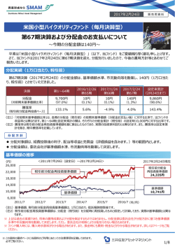 （毎  決算型） 第67期決算および分配  のお  払いについて