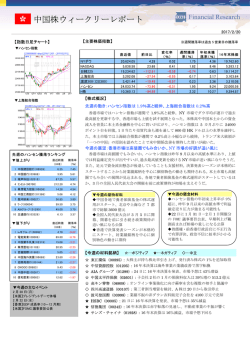 中国株ウィークリーレポート