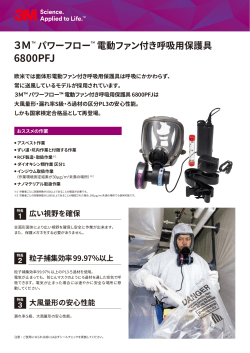 3M™ パワーフロー™ 電動ファン付き呼吸用保護具 6800PFJ