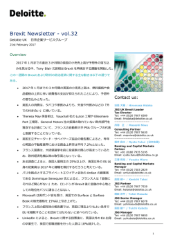 Brexit Newsletter (UK) - vol.32