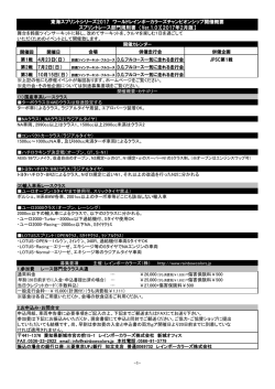 東海スプリント競技規則発表