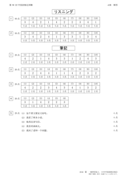 リスニング 筆記