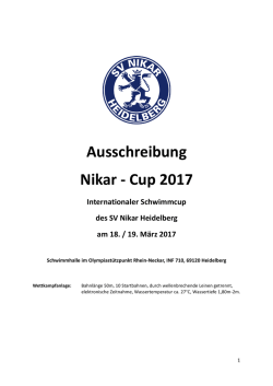 Ausschreibung - SV Nikar Heidelberg