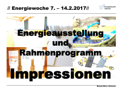 Energieausstellung und Rahmenprogramm