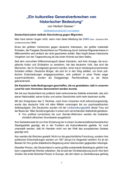 Ein kulturelles Generalverbrechen von