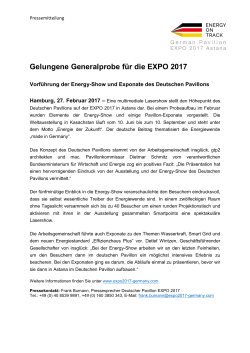 Weiterlesen - Deutschland auf der EXPO 2017 in Astana