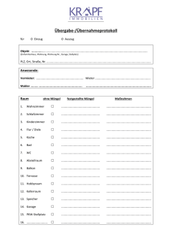 &Uuml;bergabe-‐/&Uuml;bernahmeprotokoll