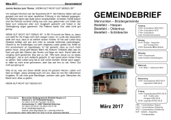 GEMEINDEBRIEF - MBG Heepen / Oldentrup