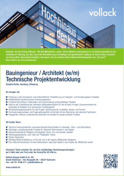 Bauingenieur / Architekt (w/m) Technische