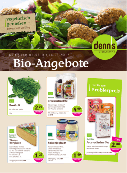 G&uuml;ltig ab Mittwoch, den 01.03.2017 Vorschau auf unsere
