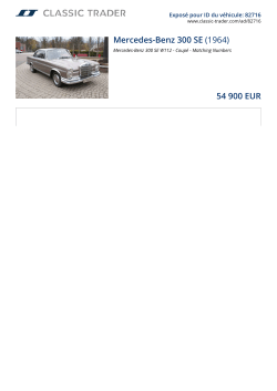 Mercedes-Benz 300 SE (1964) 54 900 EUR