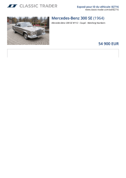 Mercedes-Benz 300 SE (1964) 54 900 EUR