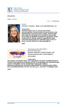 Seite als PDF - Deutsche Gesellschaft für Unfallchirurgie
