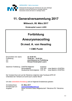 GV 2017 - Einladung und Traktanden