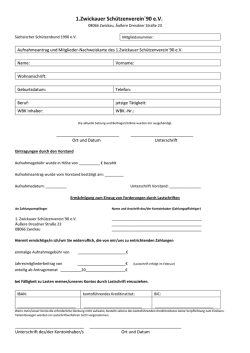 Aufnahmeantrag - 1. Zwickauer Schützenverein 90 eV