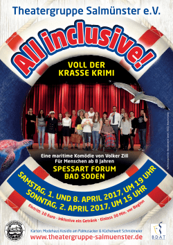 Plakat All inclusive! - Theatergruppe Salmünster