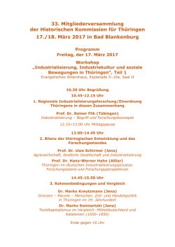 Programm - Historische Kommission für Thüringen