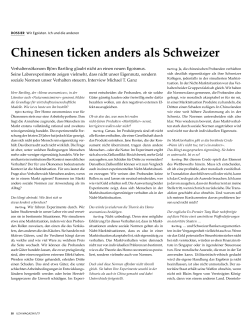 Chinesen ticken anders als Schweizer - UZH