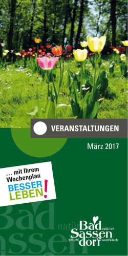 Termine und Veranstaltungen in Bad Sassendorf im März 2017