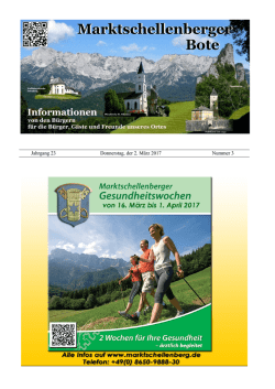 Jahrgang 23 Donnerstag, der 2. M&auml;rz 2017 Nummer 3