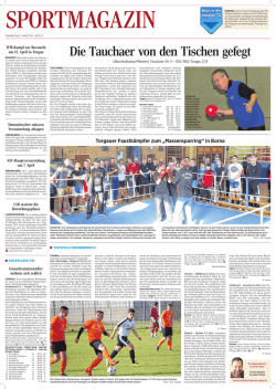 Die TZ-Sportseite vom 2. M&auml;rz 2017
