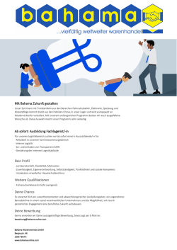 Jobs - BAHAMA Warenvertriebs GmbH