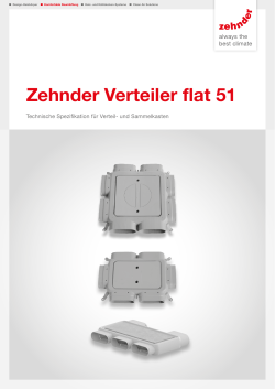 Technische Spezifikation Zehnder Verteiler Flat 51