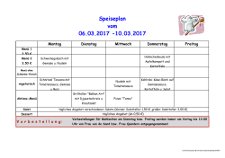 Speiseplan vom 06. 10. März 2017 - Gesamtschule Xanten